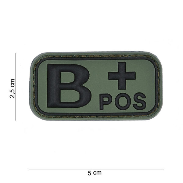 444100 7384 99 01 <p>Het 3D PVC embleem met bloedgroep B+ positief in een opvallende groene kleur is een onmisbaar accessoire voor elke militaire en outdoor liefhebber. Dit duurzame embleem is voorzien van een klittenband aan de achterzijde, zodat het eenvoudig op verschillende materialen kan worden bevestigd. Ideaal voor op kleding, tassen of uitrusting, biedt het niet alleen praktische informatie, maar ook een stijlvolle uitstraling. Een perfect item voor wie veiligheid en herkenbaarheid hoog in het vaandel heeft staan.</p>