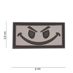 Embleem 3D PVC Evil smiley bruin #11172
