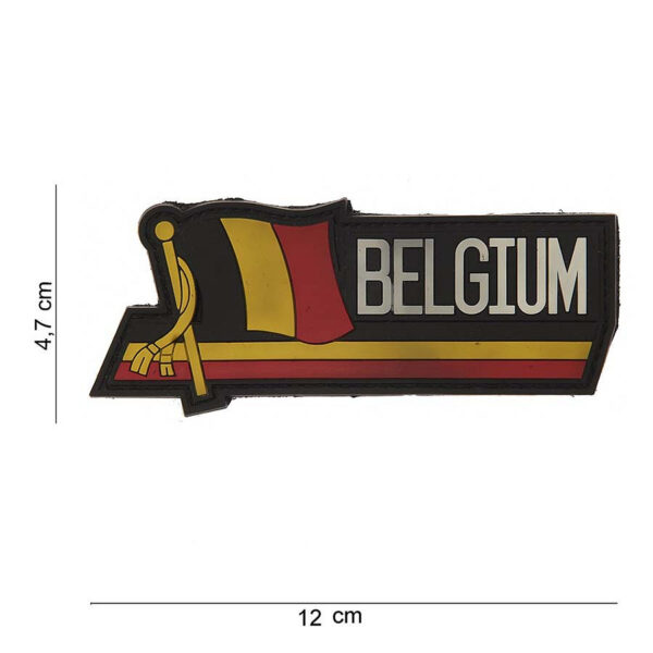 444110 3535 99 01 <p>Het 3D PVC embleem van de wapperende Belgische vlag (#12020) is een ideale toevoeging voor elke militaire of outdoor uitrusting. Dit duurzame embleem is voorzien van klittenband aan de achterzijde, waardoor het eenvoudig te bevestigen is op kleding of tas. Met zijn levendige kleuren en gedetailleerde ontwerp is dit embleem niet alleen een statement van trots, maar ook een praktische accessoire voor elke avonturier.</p>