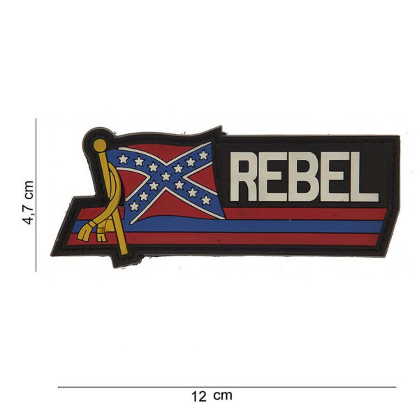 444110 3536 99 01 <p>Breng een stoere uitstraling naar je outfit met het 3D PVC Embleem 'Rebel Wapperende Vlag' (#12016). Dit hoogwaardige embleem is vervaardigd uit duurzaam PVC en voorzien van klittenband aan de achterzijde, waardoor het eenvoudig te bevestigen is op verschillende materialen. Ideaal voor militaire en outdoor liefhebbers die hun persoonlijkheid willen uitdragen. Met dit embleem voeg je een unieke touch toe aan je uitrusting.</p>