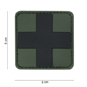 Embleem 3D PVC Cross zwart #12013