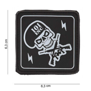 Embleem 3D PVC 101 INC skull / gun's #12034