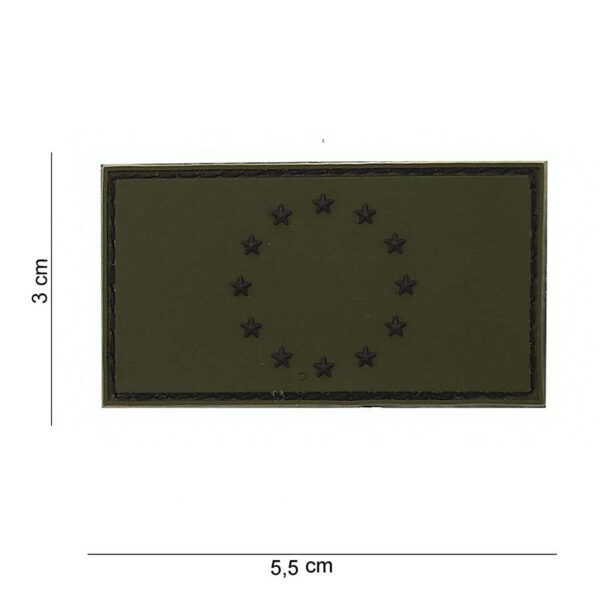 444120 3543 11 01 <p>Het Embleem 3D PVC EU #12027 is een veelzijdig en stijlvol embleem, vervaardigd van duurzaam PVC en voorzien van een handige klittenbandsluiting aan de achterzijde. Dit embleem is ideaal voor het personaliseren van kleding, rugzakken of andere uitrusting, en is beschikbaar in een aantrekkelijke groene kleur. Met zijn stevige constructie en opvallende design voegt dit embleem een unieke touch toe aan uw outdoor- of militaire uitrusting.</p>