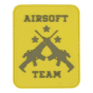 Embleem 3D PVC Airsoft team geel #23017