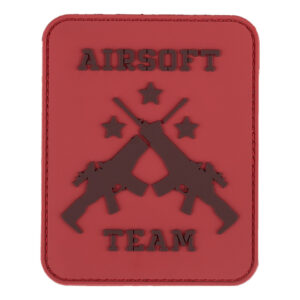 Embleem 3D PVC Airsoft team rood #23020