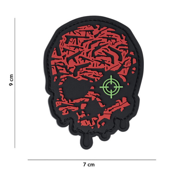 444130 7491 99 01 <p>Geef jouw outfit een stoere uitstraling met het Embleem 3D PVC Target eye skull in het opvallende rood. Dit kwalitatieve embleem is voorzien van klittenband aan de achterzijde, waardoor je het eenvoudig kunt bevestigen op kleding, tas of uitrusting. Perfect voor militaire liefhebbers en outdoor avonturiers die houden van een edgy look. Voeg dit unieke embleem toe aan je collectie en maak een statement!</p>
