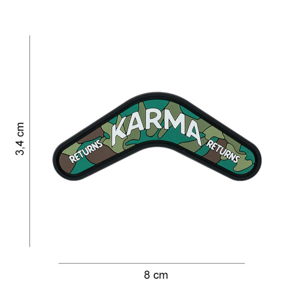 444130 7636 99 01 <p>Het Embleem 3D PVC Karma returns #4106 is een stijlvol en duurzaam embleem dat perfect is voor het personaliseren van uw uitrusting. Dit hoogwaardige PVC-embleem is voorzien van klittenband aan de achterzijde, waardoor het eenvoudig te bevestigen en te verwijderen is. Voeg een uniek accent toe aan uw militaire of outdoor gear en laat uw persoonlijkheid spreken met dit opvallende embleem.</p>