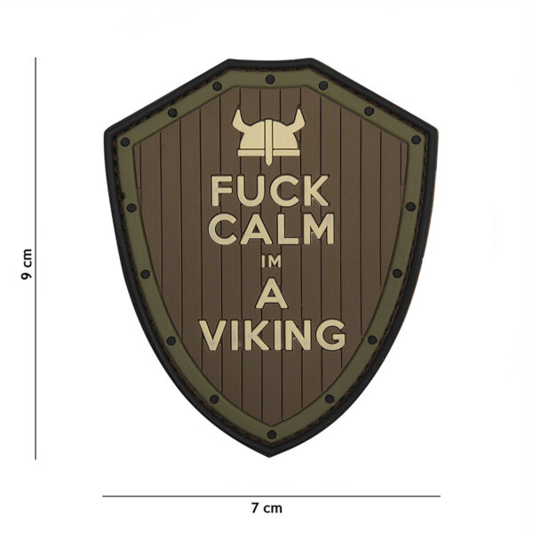 444130 5409 99 01 <p>Voeg een stoere touch toe aan je outfit met het 3D PVC Embleem 'Fuck Calm' in bruin/groen (#11111). Dit duurzame embleem is vervaardigd uit hoogwaardig PVC en beschikt over een stevige klittenband aan de achterzijde, waardoor het eenvoudig op verschillende oppervlakken bevestigd kan worden. Perfect voor militaire en outdoor liefhebbers die een krachtige boodschap willen uitstralen. Een must-have voor elke verzamelaar of avonturier!</p>