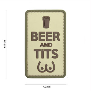 Embleem 3D PVC Beer and Tits coyote #11118