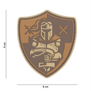 Embleem 3D PVC Ridder schild bruin #12047
