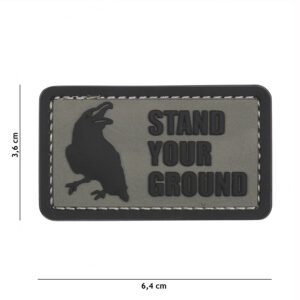 Embleem 3D PVC Stand Your Ground grijs #12050