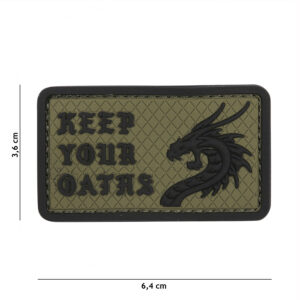 Embleem 3D PVC Keep Your Oaths groen #12051