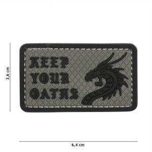 Embleem 3D PVC Keep Your Oaths grijs #12052