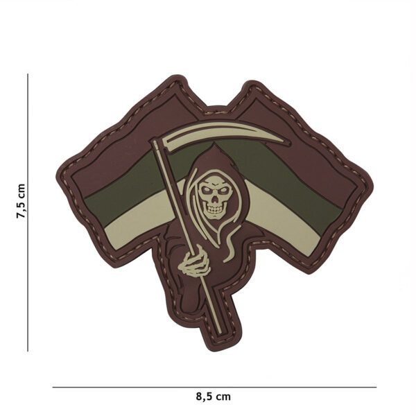 444130 5494 99 01 <p>Het Embleem 3D PVC German Reeper#12083 is een hoogwaardig embleem vervaardigd uit duurzaam PVC, perfect voor het personaliseren van uw uitrusting. Met een handige klittenband aan de achterzijde kunt u het embleem eenvoudig bevestigen en verwijderen. Dit embleem is een uitstekende keuze voor zowel militaire als outdoor liefhebbers die hun stijl willen accentueren. Voeg een unieke touch toe aan uw gear met dit opvallende en functionele embleem.</p>