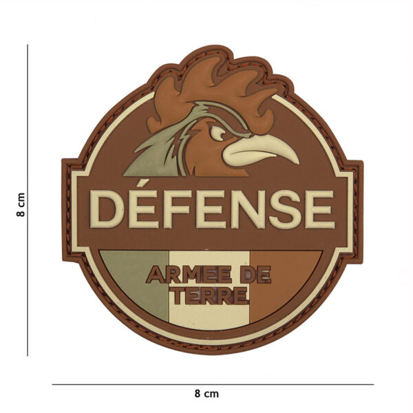 444130 5505 99 01 <p>Ontdek het Embleem 3D PVC Defense Armee de Terre in bruin (#13074), een hoogwaardige toevoeging aan uw militaire of outdoor uitrusting. Dit duurzame PVC-embleem is voorzien van een praktische klittenband aan de achterzijde, waardoor het eenvoudig te bevestigen is op uniformen, tassen of andere uitrusting. Met zijn unieke ontwerp en stevige constructie is dit embleem perfect voor elke defensieliefhebber of avonturier. Voeg een vleugje stijl en functionaliteit toe aan uw gear met dit veelzijdige embleem.</p>