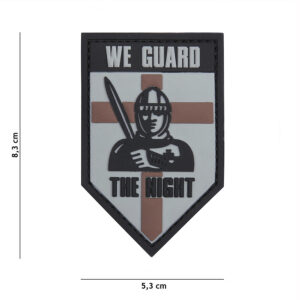 Embleem 3D PVC We guard the night grijs #13077