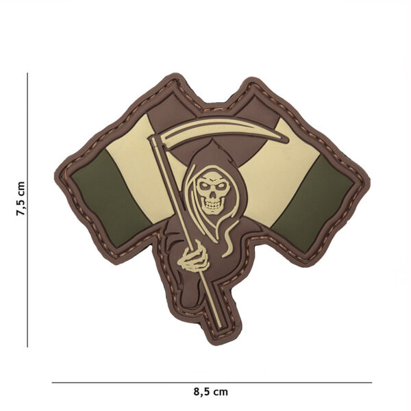 444130 5517 99 01 <p>Ontdek het stijlvolle Embleem 3D PVC French Reaper woodland #13088, perfect voor jouw militaire of outdoor uitrusting. Dit hoogwaardige embleem is vervaardigd uit duurzaam PVC en voorzien van klittenband aan de achterzijde voor eenvoudige bevestiging op kleding of uitrusting. Met zijn unieke ontwerp voegt het niet alleen een stoere uitstraling toe, maar is het ook een geweldige manier om je persoonlijke stijl te tonen. Ideaal voor zowel verzamelaars als actieve gebruikers.</p>