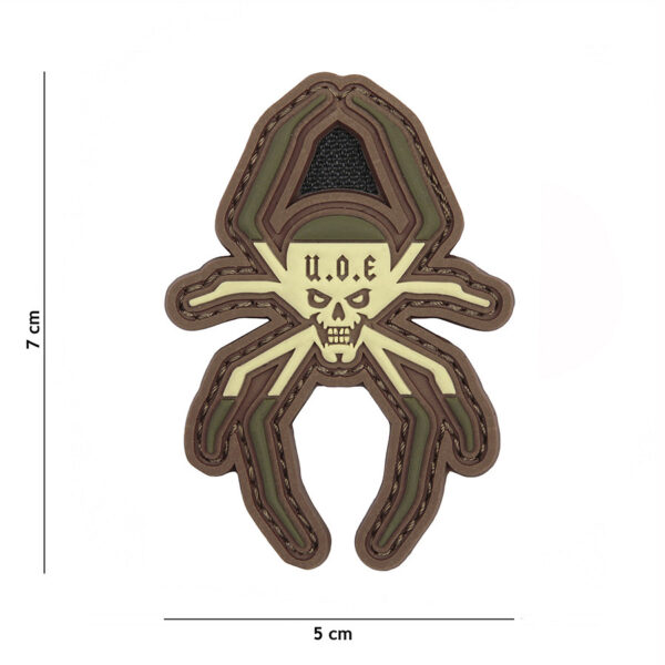 444130 5524 99 01 <p>Het Embleem 3D PVC Spaanse spin #13095 is een uniek en opvallend accessoire voor elke outdoor- of militaire uitrusting. Dit hoogwaardige embleem is vervaardigd uit duurzaam PVC en is voorzien van een handige klittenband aan de achterzijde, waardoor het eenvoudig te bevestigen is op verschillende soorten kleding en uitrusting. Voeg een vleugje karakter toe aan je gear met dit stijlvolle embleem dat zowel functioneel als decoratief is.</p>