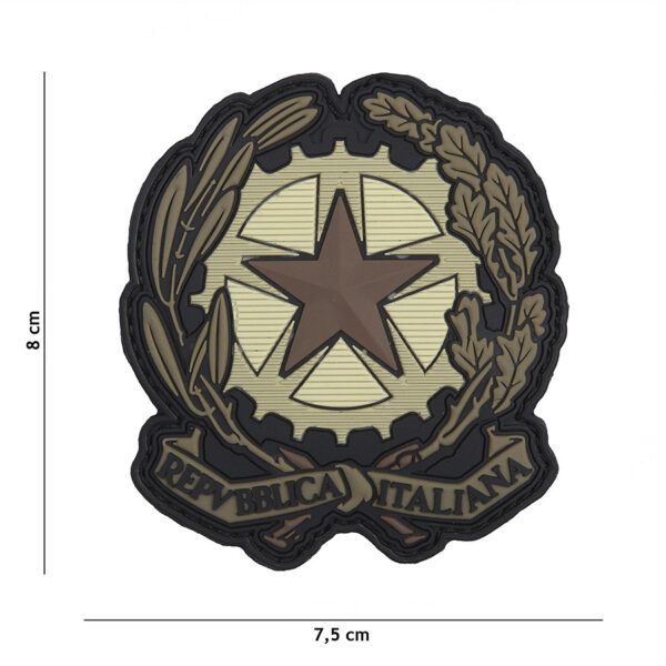 444130 5525 99 01 <p>Ontdek het Embleem 3D PVC Italiaanse ster bruin #13096, een robuust en stijlvol embleem dat perfect is voor militaire en outdoor uitrusting. Dit hoogwaardige PVC-embleem beschikt over een praktische klittenband aan de achterzijde, waardoor het eenvoudig aan kleding of uitrusting te bevestigen is. Voeg een vleugje Italiaanse flair toe aan je gear met dit opvallende embleem, ideaal voor zowel dagelijks gebruik als speciale gelegenheden.</p>