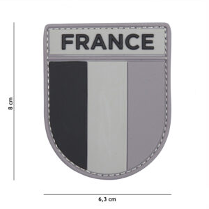 Embleem 3D PVC Franse leger zwart/grijs #13108