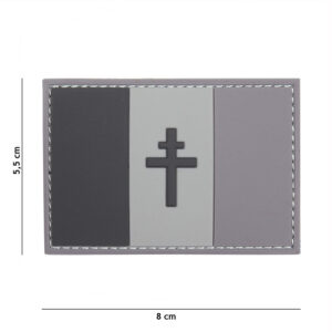 Embleem 3D PVC Franse vrijheid grijs #13110