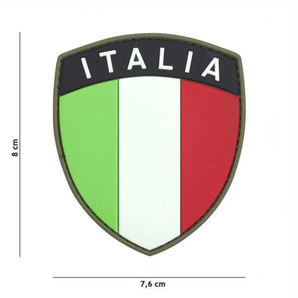 444130 5550 99 01 <p>Voeg een stoere touch toe aan je uitrusting met het Embleem 3D PVC Italia #9086. Dit hoogwaardige embleem van duurzaam PVC is voorzien van klittenband aan de achterzijde, waardoor het eenvoudig te bevestigen is op jassen, rugzakken of andere gear. Het opvallende ontwerp en de gedetailleerde afwerking maken dit embleem niet alleen functioneel, maar ook een echte blikvanger. Perfect voor zowel militaire als outdoor liefhebbers die hun persoonlijke stijl willen uitdragen.</p>