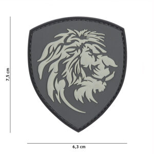 Embleem 3D PVC Nederlandse leeuw grijs #1096