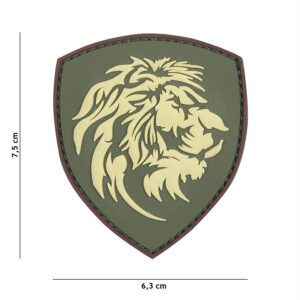 Embleem 3D PVC Nederlandse leeuw groen #1097