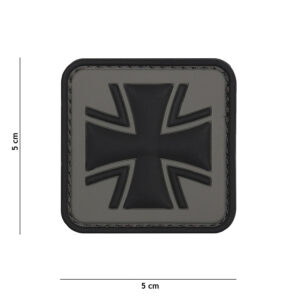 Embleem 3D PVC Duits kruis grijs #2072