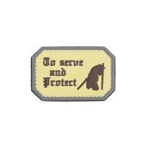 Embleem 3D PVC To serve and protect coyote #1090