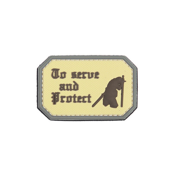 444130 7026 99 01 <p>Dit hoogwaardige 3D PVC embleem 'To serve and protect' in de kleur coyote is perfect voor militairen en outdoor-liefhebbers. Het embleem is voorzien van klittenband aan de achterzijde, waardoor het eenvoudig te bevestigen is op uw kleding of uitrusting. Met dit embleem geeft u een professionele uitstraling en benadrukt u uw toewijding aan veiligheid en bescherming. Een must-have voor iedere avontuurlijke geest die functionaliteit en stijl waardeert.</p>