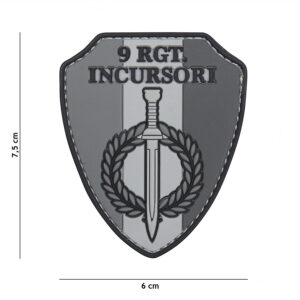 Embleem 3D PVC 9 RGT Incursori grijs #1100