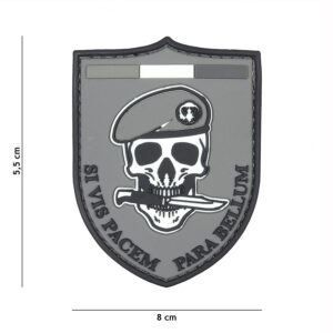 Embleem 3D PVC SI VIS Pacem grijs #1106
