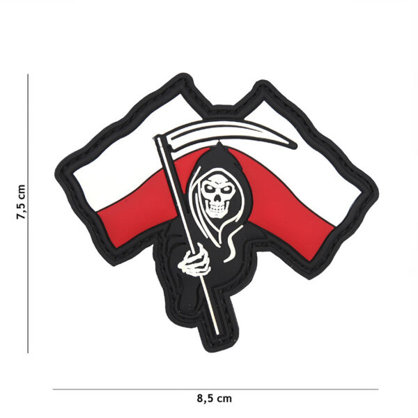 444130 7062 99 01 <p>Ontdek het unieke Embleem 3D PVC Polish Reaper #2059, perfect voor het personaliseren van je militaire of outdoor uitrusting. Dit hoogwaardige embleem is vervaardigd uit duurzaam PVC en beschikt over een praktische klittenband aan de achterzijde, waardoor het eenvoudig aan te brengen is op kleding of tas. Geef je gear een stoere uitstraling met dit opvallende embleem, dat niet alleen functioneel is, maar ook een echte eyecatcher vormt.</p>