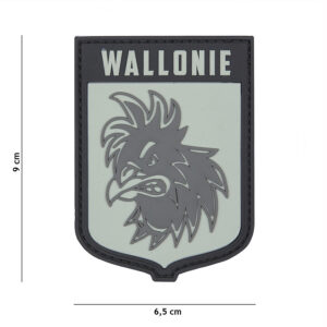 Embleem 3D PVC Wallonie grijs #2097