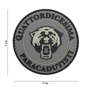 Embleem 3D PVC Paracadutisti grijs #2102