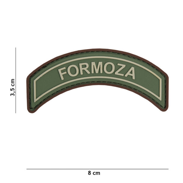 444130 7082 99 01 <p>Het Embleem 3D PVC Formoza groen #2088 is een stijlvol en duurzaam embleem dat perfect is voor elke militaire of outdoor gear. Met een handige klittenband aan de achterzijde is het eenvoudig te bevestigen op kleding of uitrusting. Dit hoogwaardige PVC-embleem voegt niet alleen een unieke uitstraling toe, maar is ook bestand tegen de elementen, waardoor het ideaal is voor avontuurlijke activiteiten. Een must-have voor liefhebbers van militaire stijl en outdoor avonturen!</p>