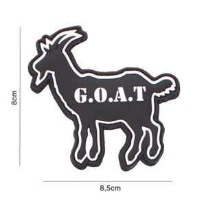 Embleem 3D PVC G.O.A.T. zwart #3105