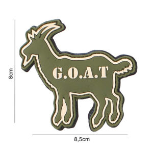 Embleem 3D PVC G.O.A.T. groen #3107