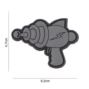 Embleem 3D PVC Spacegun grijs #3113