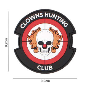 Embleem 3D PVC Clowns Hunting Club rood #3115