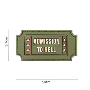 Embleem 3D PVC Admission to Hell #3135