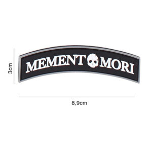 Embleem 3D PVC Memento Mori (tab) zwart #4095