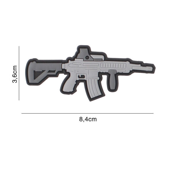444130 7142 99 01 <p>Het Embleem 3D PVC M4 #4098 is een robuust en veelzijdig embleem met klittenband aan de achterzijde, ideaal voor het personaliseren van je militaire of outdoor uitrusting. Dit embleem voegt niet alleen een unieke uitstraling toe, maar biedt ook de mogelijkheid om snel en eenvoudig te bevestigen of te verwisselen. Met zijn duurzame PVC-constructie is het perfect voor zowel recreatieve als professionele toepassingen. Voeg een stijlvol accent toe aan je gear met dit hoogwaardige embleem.</p>
