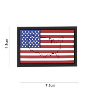 Embleem 3D PVC USA met contour #4122