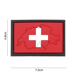 Embleem 3D PVC Zwitserland met contour #4123