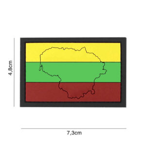 Embleem 3D PVC Litouwen met contour #4128