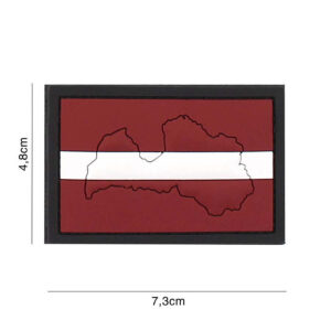 Embleem 3D PVC Letland met contour #4130
