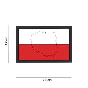 Embleem 3D PVC Polen met contour #4134