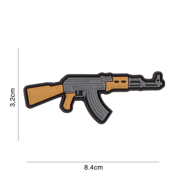 444130 7199 99 01 <p>Het Embleem 3D PVC AK47 #5095 is een stoer en opvallend embleem dat perfect is voor militaire en outdoor liefhebbers. Gemaakt van duurzaam PVC, beschikt het embleem over een handige klittenband aan de achterzijde, zodat je het eenvoudig kunt bevestigen op kleding, rugzakken of andere uitrusting. Dit embleem geeft je outfit een unieke uitstraling en is ideaal voor het personaliseren van jouw gear.</p>